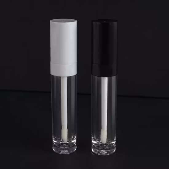 Пустые цвета Жидкий блеск для губ в тюбиках оптом OEM ODM Custom Print Clear 8 мл 10 мл Круглые жидкие помады для губ в тюбиках с пробками